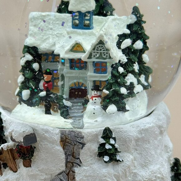 Thomas Kinkade 2000 Victorian Christmas Snowglobe W/ Certificate Of Authenticity - Picture 10 of 11